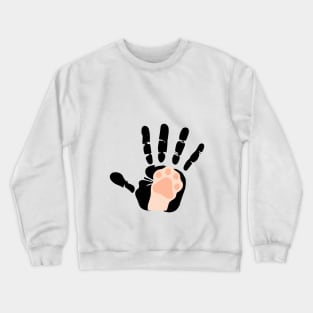 cat paw and hand Crewneck Sweatshirt